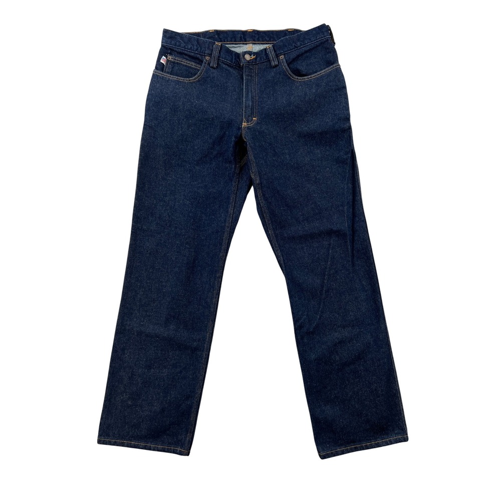 Duluth Trading USA Made Ballroom Jeans Mens 36x34 Blue Straight Leg Dark Wash
